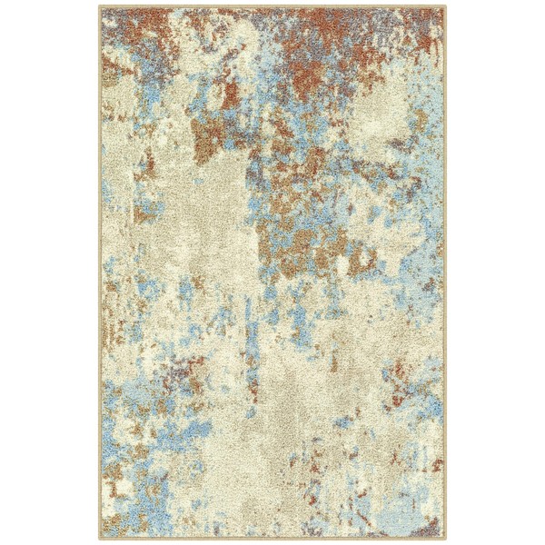 Maples Rugs Southwestern Stone Distressed Abstract Kitchen Rugs Non Skid