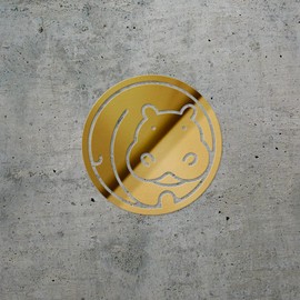 Decal Stickers of Animal Stamp (Metallic Gold) (Set of 2) Luxury Weatherproof Vinyl Decal Stickers for Laptop Desktop Smartphone Car Dirt Bike Wall Room Mason Jar Bathtub Door - ANDVER1d93193GO_1123