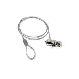 wumio Security Wire, 4 Digit Dial Type, 3.9 ft (1.2 m), Compatible with Laptops, 3x7mm Slots, Security Slots, Anti-Theft, Security, PIN Code, Wire Lock