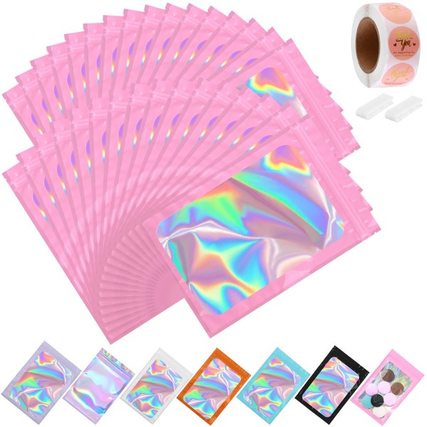 150-pack 4 x 6 in Holographic Mylar Bags with Clear
