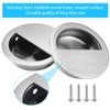 Gasea 4 Packs Recessed Sliding Pull Door Handles, 60mm Stainless