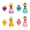 Pinkiwine 8 Pack Prefilled Easter Eggs Princess Deformation Egg Toys