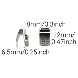 RLECS 10PCS AA Battery Buckle Negative Tab Battery Holder Accessory Silver Steel Plate Spring Battery Contact Battery Shrapnel 12MM/0.47Inch Suitable for AA Battery Light Radio and Digital Camera