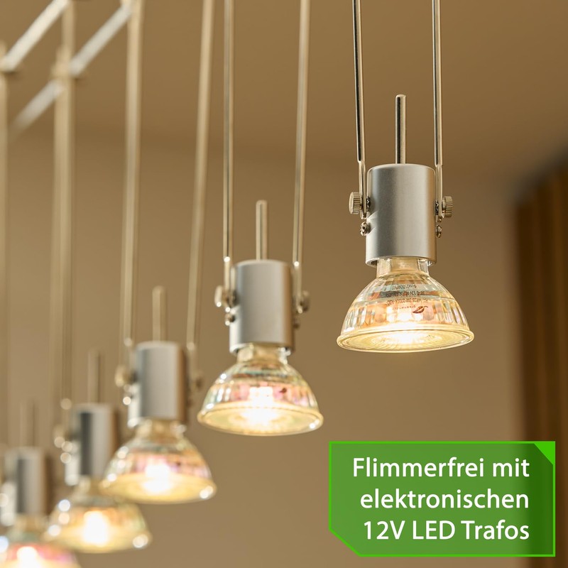 greenandco 5x CRI 90+ MR16 GU5.3 Dimmable LED Spotlight, 6.5