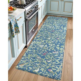 LUMI Anti Fatigue Kitchen Cushioned Mat for Floor, Ultra Soft Non-Slip Waterproof Runner for Standing, Stain Resistant PVC Comfort Rugs for Home, Office, Sink, Laundry, 24x59