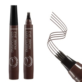 Boobeen Eyebrow Pencil - Eyebrow Pencil with Micro Fork Tip Applicator - Effortlessly Creates Natural Looking Brows