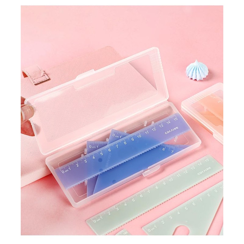 Jelly Color, 4-Piece Triangle Ruler, Triangular Funnel Set, Mathematical Geometric