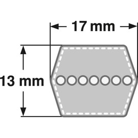 ConCar Double V-Belt Profile: BB 99 HBB 2585 Coated DIN 7722