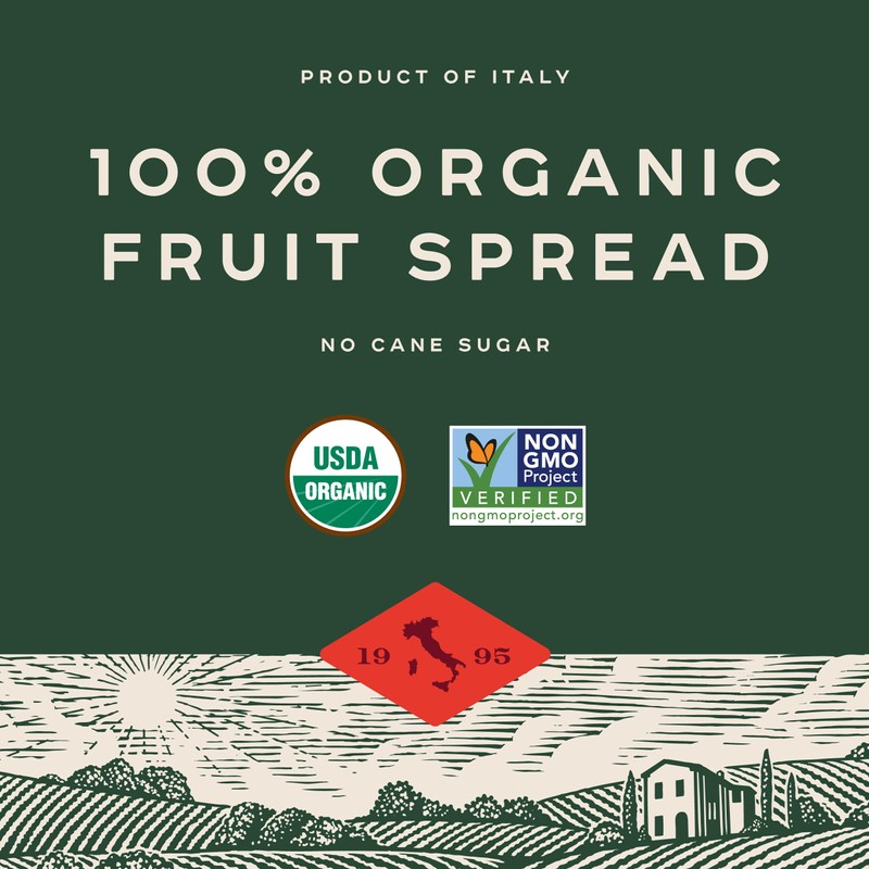 Bionaturae Organic Sour Cherry Fruit Spread - Jelly Organic, Non-GMO,