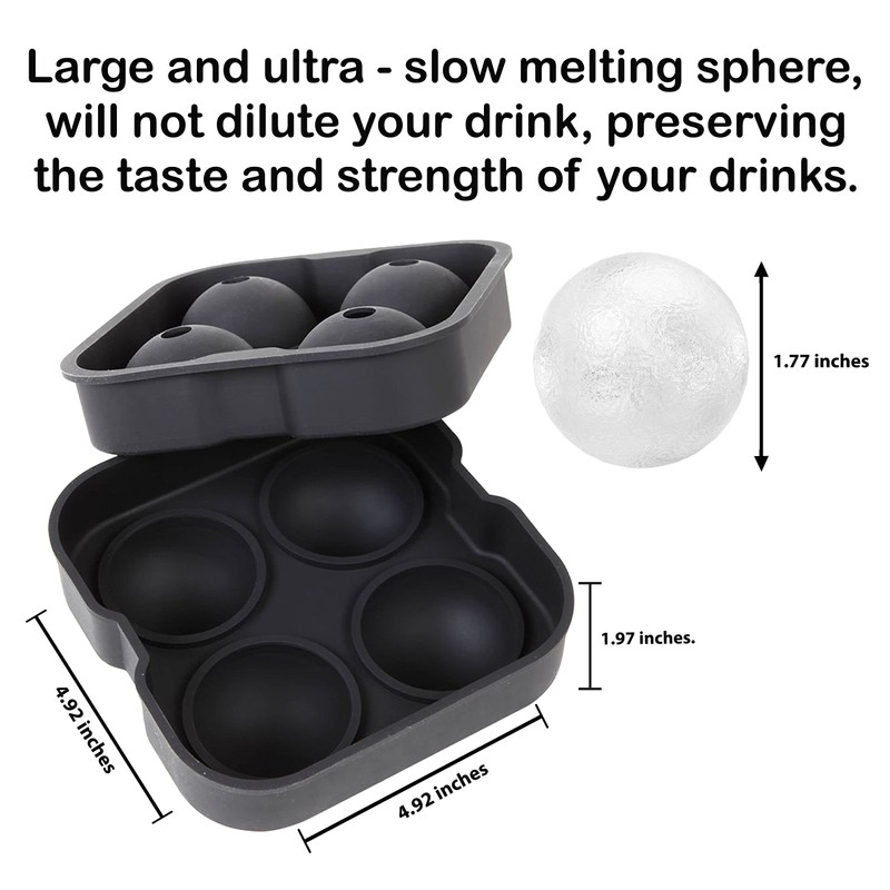 Bahoki Essentials Ice Molds - Silicone Ice Cube Tray With