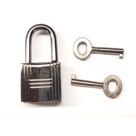 Furniture Knowledge Gun Metal black chrome Steel PadLock With Keys 18MM doll bike jewelry box