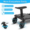 TeqHome Universal Stroller Board with Detachable Seat, 2-in-1 Buggy Board