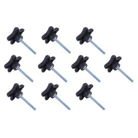 Taytools 774007 Lot 10 each 1/4 20 Male Thread Star Knobs 2 inch Diameter with 2 inch Long Threaded Post