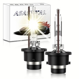 Asasytal D2R Xenon Bulbs, 35W 4300K Xenon Headlight Conversion Kit Warm White + 300% Ultra Bright Bi Xenon Conversion Kit for Xenarc Headlight Upgrade Bulb Retrofit, Set of 2