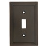 Cosmas 25053-ORB Oil Rubbed Bronze Single Toggle Switch Plate Switchplate