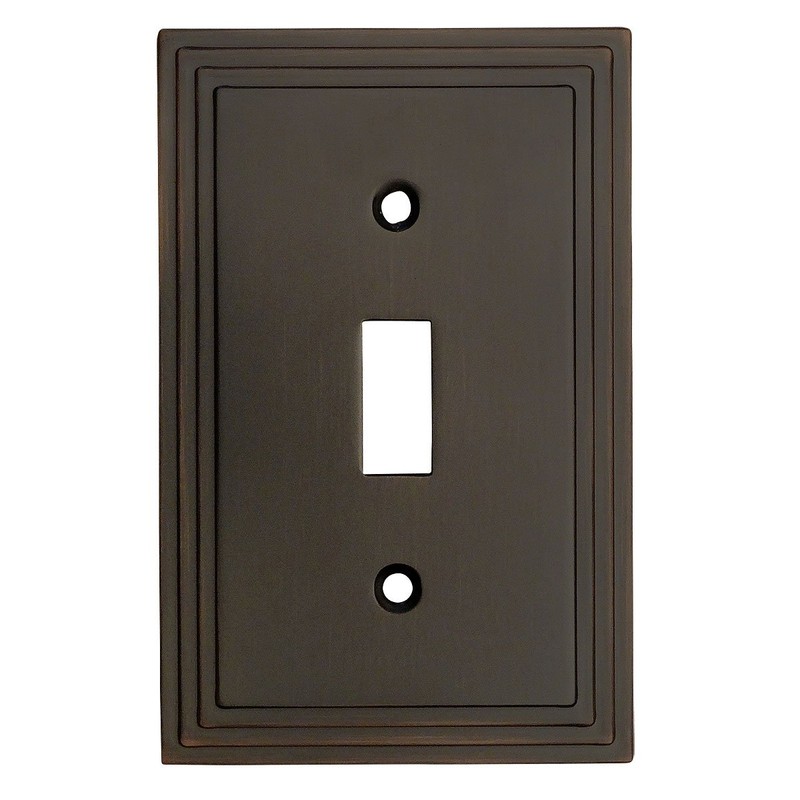 Cosmas 25053-ORB Oil Rubbed Bronze Single Toggle Switch Plate Switchplate