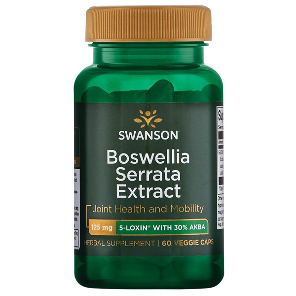 Swanson Boswellia Serrata Extract 125 Milligrams 60 Veg Capsules