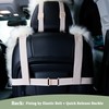 AOGELAN Fluffy Sheepskin Car Seat Cover, Fuzzy Long Wool Front