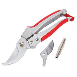 Secateurs, LINZI Bypass Pruning Shears 200mm with Extra Blade and Spring, SK-5 Steel Blades 15mm Cutting Capacity, Garden Manual Pruners Scissors for Branches and Twigs 651106