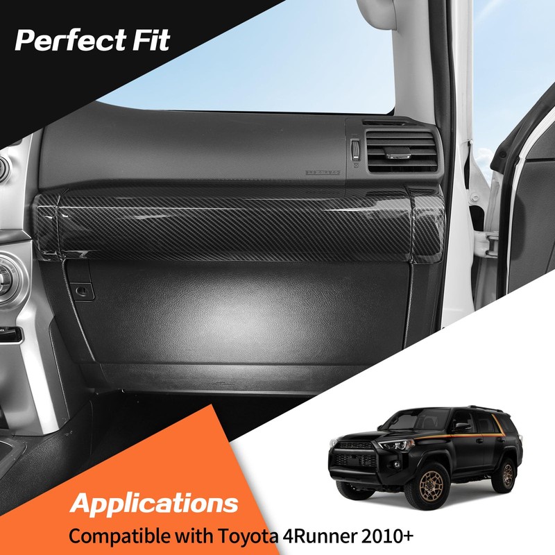 JeCar 3pcs Carbon Fiber Dash Cover Trim Interior Accessories for