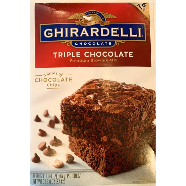 Ghirardelli Triple Chocolate Semi-Sweet Milk Bittersweet Brownie Mix