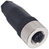 Lonlonty Connector M12 4 Pin Female, Connector Actuator Aviation Plug,