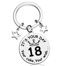 AOBIURV 18th Birthday Easter Gifts for Teen Girls Boys 18 Daughter Son Niece Happy 18th Birthday Decorations for Her Him Cool Keychain Gifts for 18 Birthday