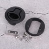 Round Black Flush Pull Slam Latch Deck Hatch Handle Lock