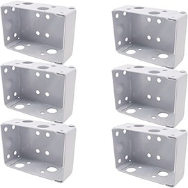 TIHOOD 6PCS 2Inch Blind Brackets Low Profile Box Mounting Bracket for Window Blinds