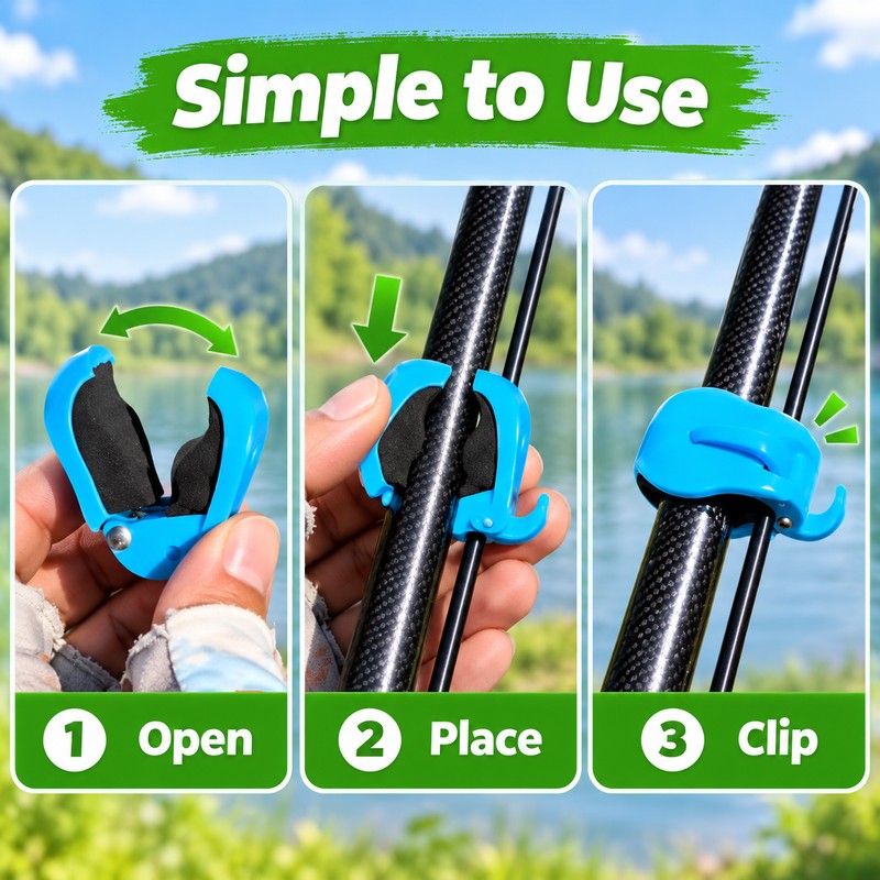 Fishing Rod Clips for Storage & Transport – 2-Pack Quick-Attach
