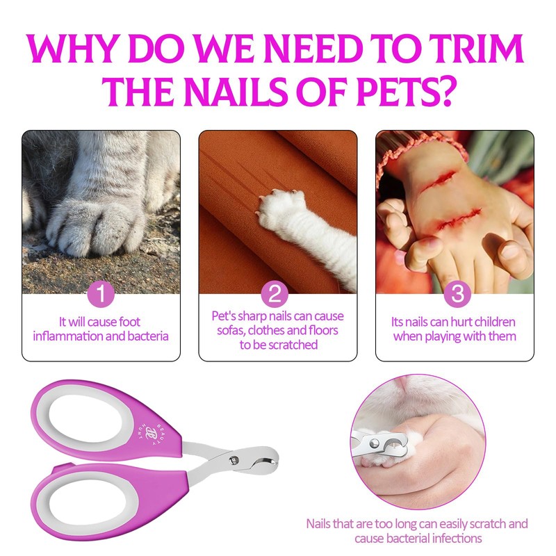 BeautyHunt Cat Nail Clippers Pet Claw Trimmers Scissors for Kittens,