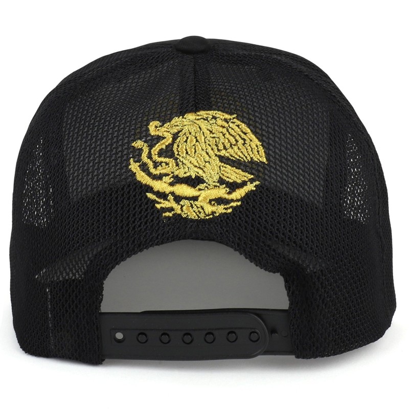 Trendy Apparel Shop City of Mexico Eagle Embroidered Flatbill Trucker