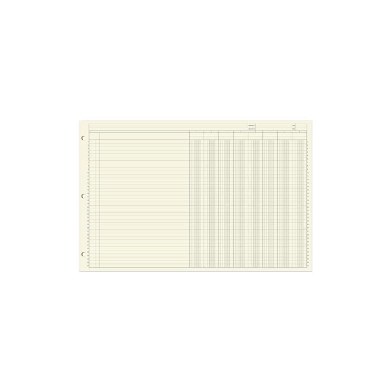 BookFactory Ledger Pad/Large 8 Column Accounting Ledger Columnar (Eight Columns)