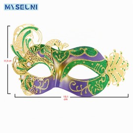 MYSEUNI 2025 Carnival Mask for Women - Swan Masquerade Venetian Carnival Mask - Butterfly, Costume Party