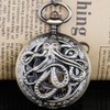 Tiong Unique Octopus Hollow Mechanical Pocket Watches with Chain Men's