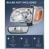 Nilight Headlight Assembly for 2001 2002 2003 2004 Toyota Tacoma