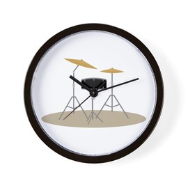 CafePress Snare and Cymbal 10" Wall Clock for Livingroom, Kitchen, or Office