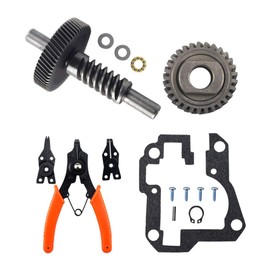 9706529 HuthBrother Worm Gear Kit Compatible With Whirlpool 5QT&6QT 9709231 Replacement Gear Parts with 9703445 Bearing & Gear 9706529 with the 9709511 Gasket and 9703680 Circlip & With Snap Ring Pliers