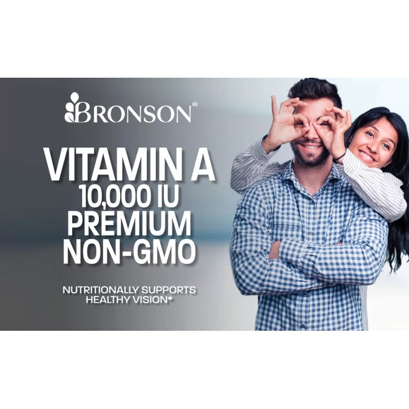 Bronson Vitamina A 10,000iu Con 250 Caps. Salud Ocular Ojos