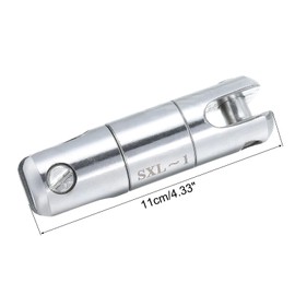 sourcing map 1T Cable Pulling Swivel Wire Bearing Breakaway Swivel Wire Pulling Swivel Steel Wire Line Rope Ball Bearing Swivel for Wire Mesh Puller Grip 11cm/4.33 inch (Silver)