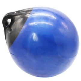 X-Haibei Pair of Boat Fenders Ball Round Anchor Buoy, Dock Bumper Ball Inflatable Vinyl Shield Protection Marine Mooring Buoy Blue, A29 D 11.8 *H 13.8 INCH