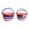 Dependable Set of 2 Plastic Basket with Handles Multi-Purpose Stationary
