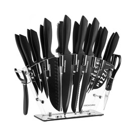 Cuchillo de chef de 8 pulgadas, cuchillo de cocina profesional de acero Damasco de 67 capas con mango único híbrido octagonal-ovalado de madera de oli
