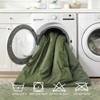 JOLLYVOGUE Queen Comforter Set Dark Green, Cationic Dyeing Bed in