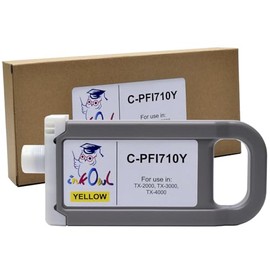 InkOwl Compatible Ink Cartridge Replacement for Canon PFI-710Y (700ml, Yellow) for TX-2000, TX-3000, TX-4000 Printers