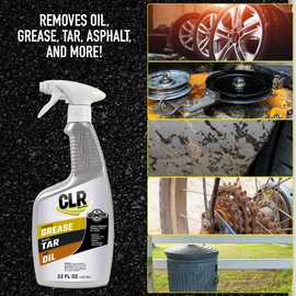 CLR Brands Automotive Grease, Tar & Oil Remover, 22 oz. Spray Bottle, Non-Abrasive, Dissolves Grease, Blasts Tar, Zaps Oil from Garage Floors and Machinery