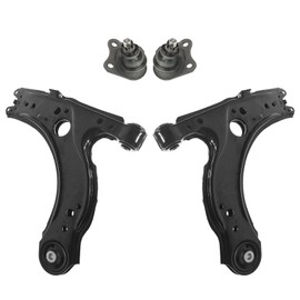 TRQ Front Lower Control Arm with Ball Joint Set Compatible with 1998-2010 Volkswagen Beetle 2000-2005 Golf Jetta