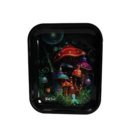 Black Leaf Rolling Tray 'Mushroom' L