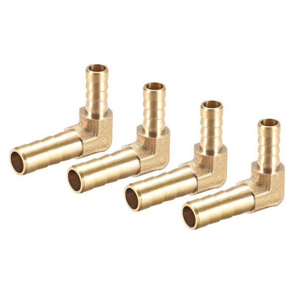 sourcing map Hose Connection Adaptor for Angle Pipe Connector Brass