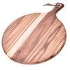 BILL.F Wood Pizza Peel 16 Inch,16" Acacia Wood Round Cutting